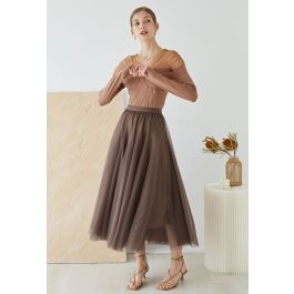 BROWN Tulle Fabric #139, Tulle by the Bolt, Brown Bridesmaid Tulle Dress Fabric Coffee, Wholesale Tulle by the Roll, Brown Tutu Skirt hot DIY