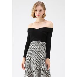 Cross On Love Knit Top in Black - Retro, Indie and Unique Fashion