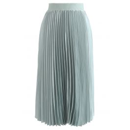 Glam Slam Pleated Midi Skirt in Mint - Retro, Indie and Unique Fashion