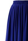 Blue Pleated Maxi Skirt - Retro, Indie and Unique Fashion