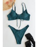 Gingham Pattern Ruffled Shoulder Straps Bikini Sets Lace Bra - Temu