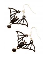 Gothic Hollow Out Bat Earrings