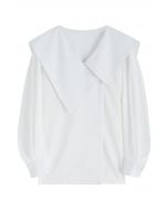 Asymmetric Flap Collar Shirt