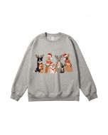 Animal Family Cartoon Print Sweatshirt