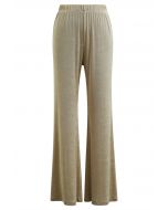 Relaxed Fit Flare Hem Pants in Sand