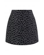 Glistening Floret-Shaped Sequin Mini Bud Skirt