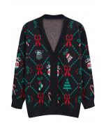 Jolly Christmas Elements Knit Cardigan