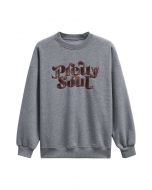 Pretty Soul Fleece-Lined Oversize Sweatshirt in Grey