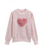 Blooming Heart Confetti Knit Sweater