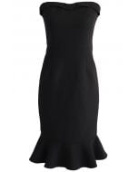 Simple Sophistication Strapless Body-con Dress in Black