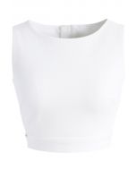 Savvy Cross Wrapped Crop Top in White - Retro, Indie and Unique Fashion