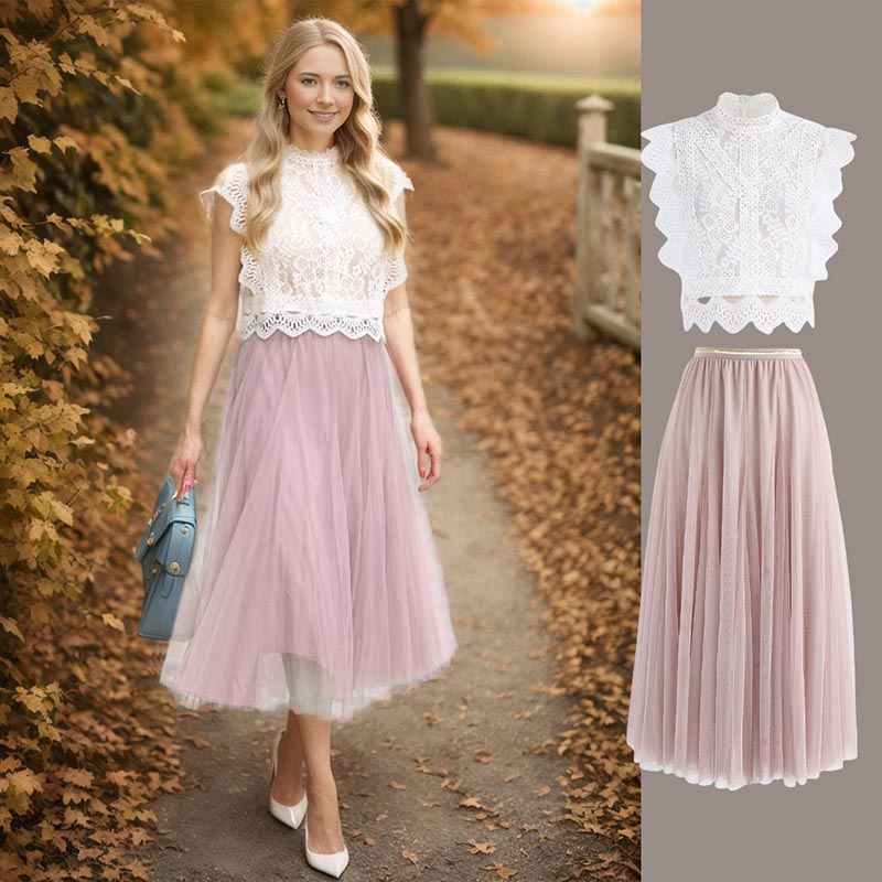 Carmen Tea Length Tulle Skirt - Blush Pink | BLUISH | Canada — Tulle shop  with a heart | BLUISH