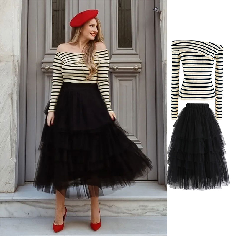 Chicwish - Cool goth queen vibes are in order when you slip into this tulle  skirt with tiered ruffles. @iamstherfaned Shop the skirt:  chicwish.com/love-me-more-tulle-skirt Skirts collection:  chicwish.com/bottoms.html
