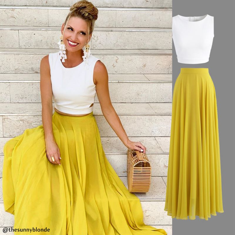 Timeless Favorite Chiffon Maxi Skirt in Mustard - Retro, Indie and Unique  Fashion